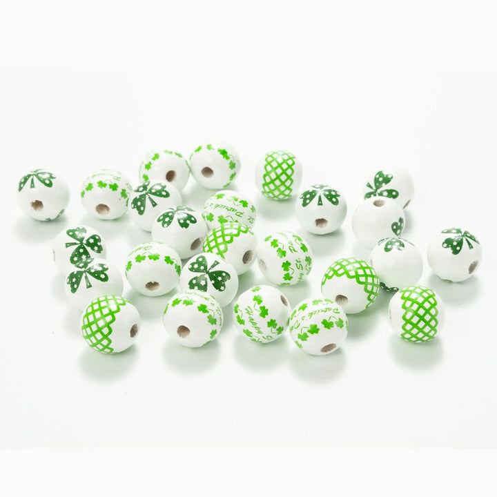 10pcs Irish Festival Wooden Beads - 16mm for DIY Accessories - themiraclebrands.com