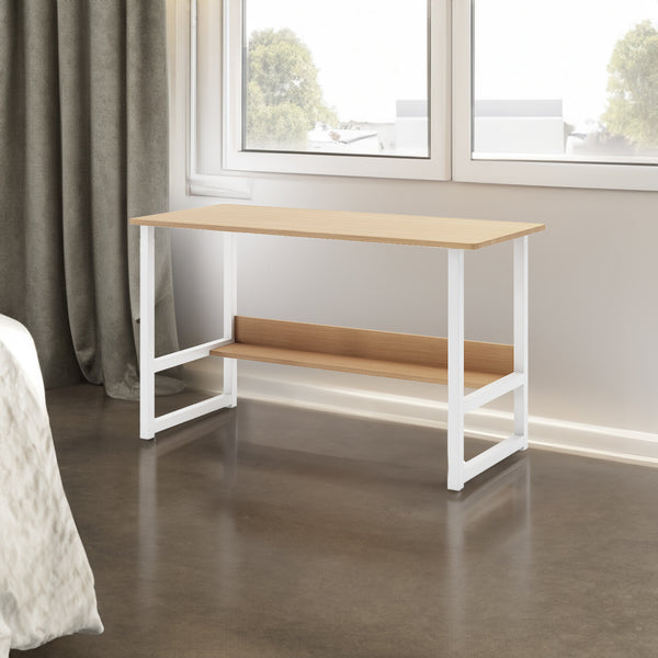 Wooden Computer Desk with Storage Rack