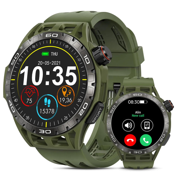 TacticalGear Smart Watch - 5ATM Waterproof Bluetooth Enabled