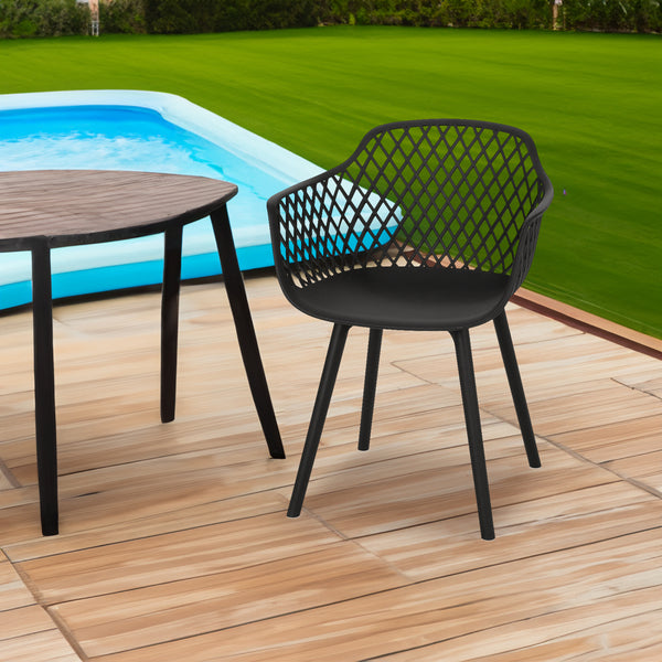 POPPY Chair Black Polypropylene Outdoor Dining Chair
