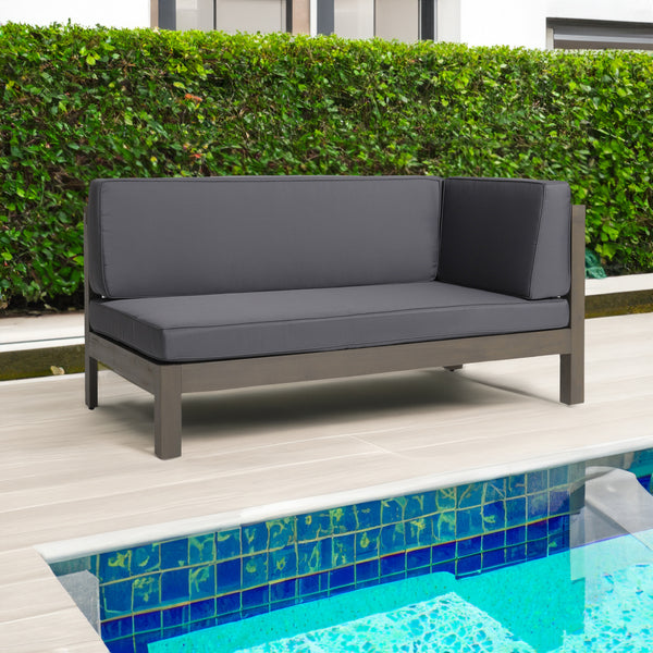 BRAVA X-Back Corner Bench Dark Grey