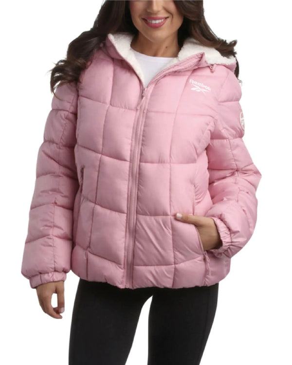 Reebok Ladies Heavyweight Puffer Parka - Sherpa-Lined Winter Coat