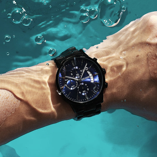 BELUSHI Men’s Waterproof Chronograph Quartz Watch