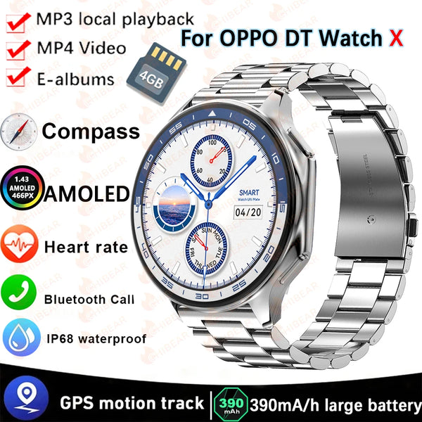 DT Watch X Smartwatch 1.5" 4G Memory Music Video IP68 Waterproof