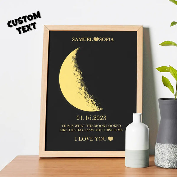 Custom Moon Phase Couple Frame