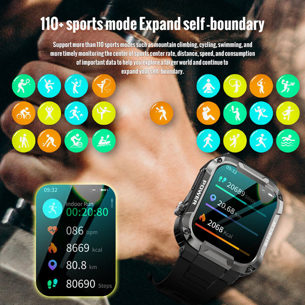 MK66 Intelligent Bluetooth Smart Watch Outdoor Waterproof Multi-Function