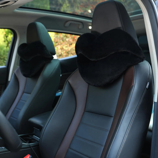 LuxeLips Car Neck Pillows - Soft Dual Pack