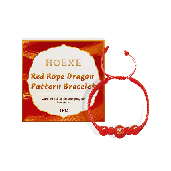 Red Rope Dragon Bracelet – Traditional Symbol of Good Luck & Harmony
