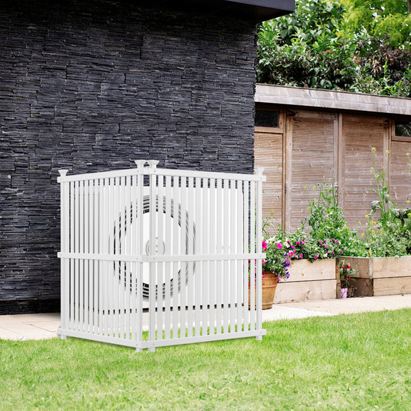 White Vinyl Privacy Screen Fence Kit