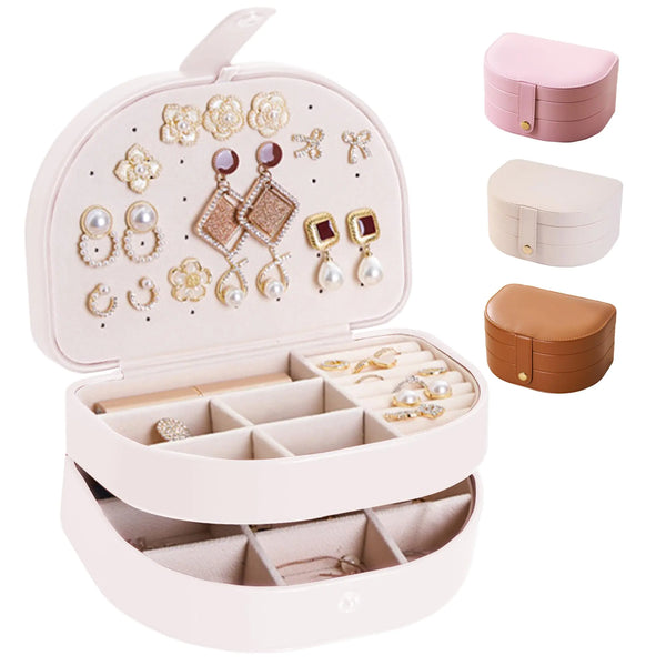 Chic Leather Jewelry Travel Case