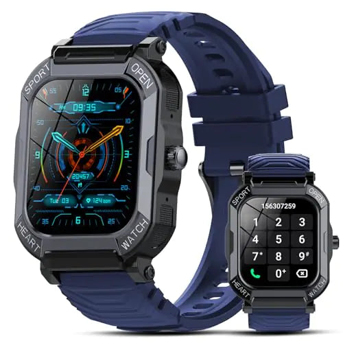 Smart Watch 1.85" Bluetooth Calling, 113 Sports Modes – Blue