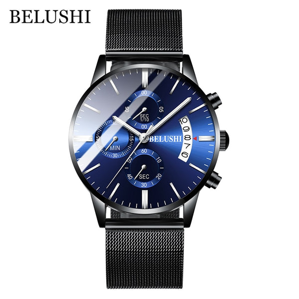 BELUSHI Men's Luxury Chronograph Quartz Watch
