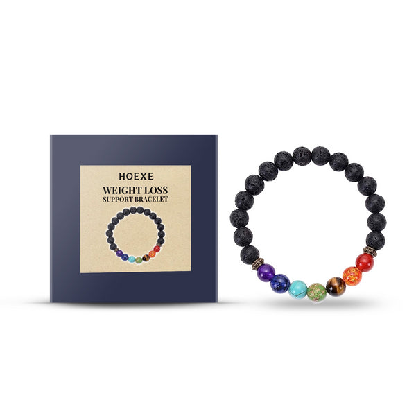 Jewelry Beads Volcanic Stone Bracelet – Adjustable Braided Design for Energy Balance