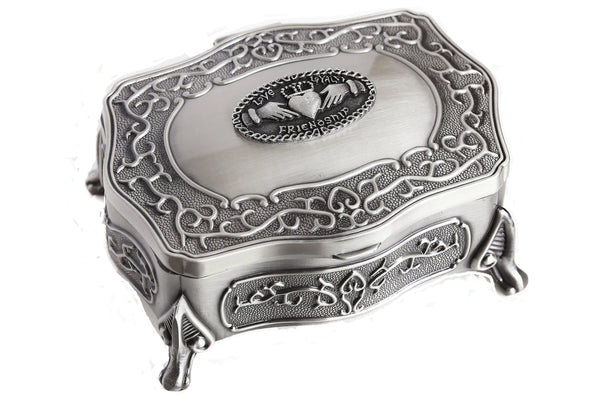 Irish Claddagh Pewter Jewelry Box