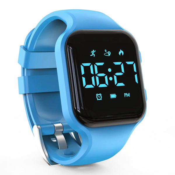Focwony Kids Fitness Watch – Step Counter, Alarm, Stopwatch (Blue)