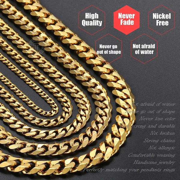 Trendy Cuban Link Necklace for Men & Women | Stainless Steel Jewelry