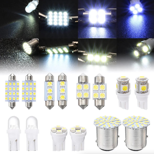 LED Car Interior Light Set—14 Pieces T10 & 36mm