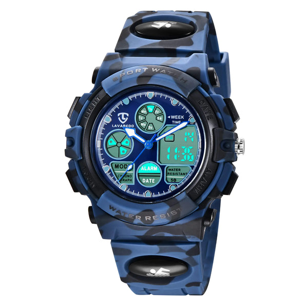 Bomieux Kids Watch – Waterproof Analog Digital Sport Watch with Alarm & Stopwatch