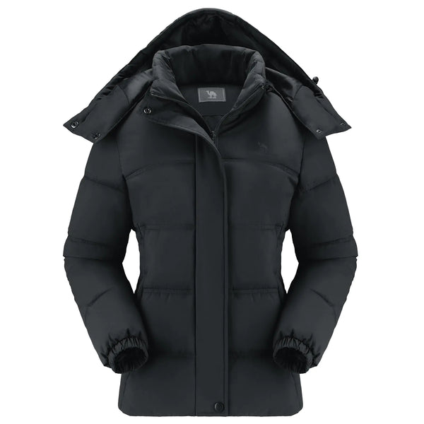 CAMEL CROWN Women's Hooded Winter Puffer Jacket