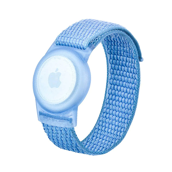 Kids AirTag Nylon Wristband (Blue)