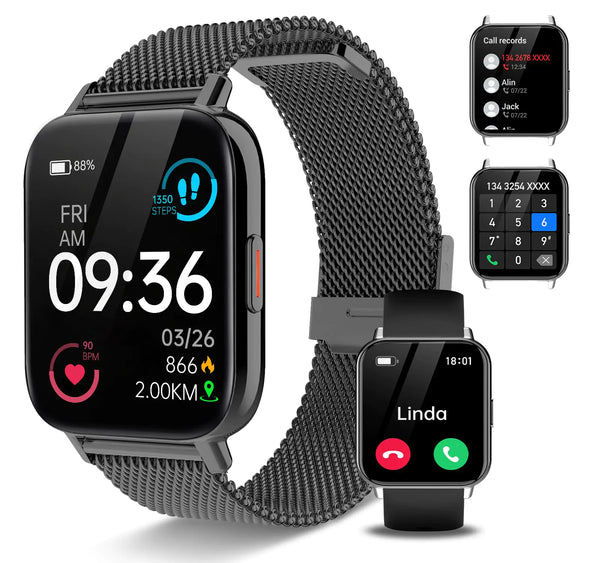 HealthSync Multi-Sport 1.85" Smart Watch