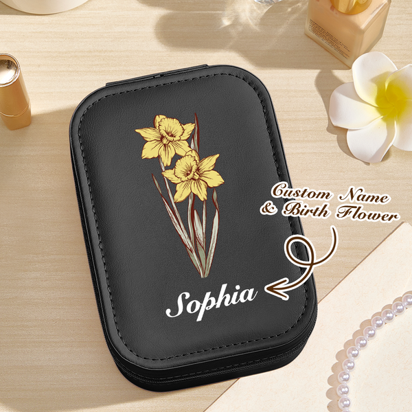 Custom Birth Flower Jewelry Box