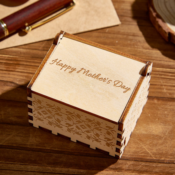 Personalized Wooden Music Box Custom Tree Music Box Gift for Mother