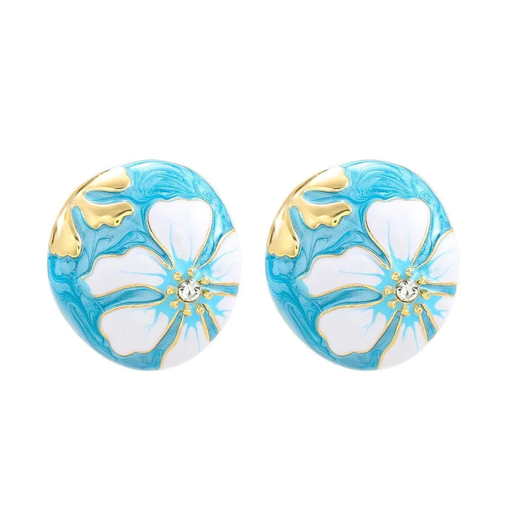 Bohemian Flower Dripping Oil Earrings - themiraclebrands.com