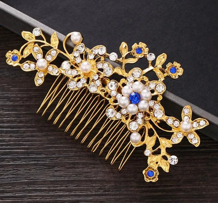 Bridal Rhinestone & Pearl Hair Comb | Wedding Dress Accessories - themiraclebrands.com