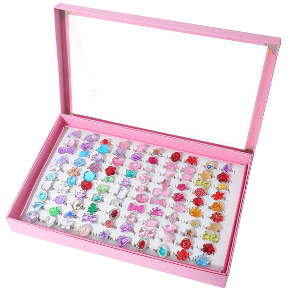 SOTOGO 100 Little Girl Dress-Up Rings