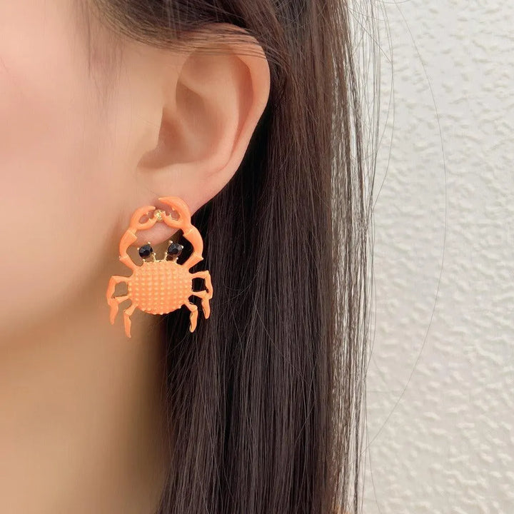 Colorful Crab Alloy Earrings - themiraclebrands.store
