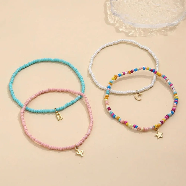 Colorful Rice Ball Feet Chain - Electroplated Alloy Foot Jewelry - themiraclebrands.com