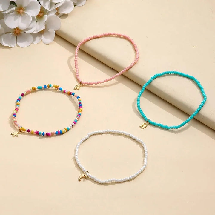 Colorful Rice Ball Feet Chain - Electroplated Alloy Foot Jewelry - themiraclebrands.com