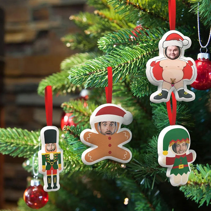 Custom Xmas Hanging Decorations: Personalized Face Christmas Ornaments - themiraclebrands.com