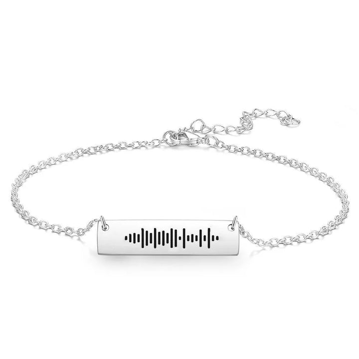 Custom Music Code Bar Anklet - themiraclebrands.com