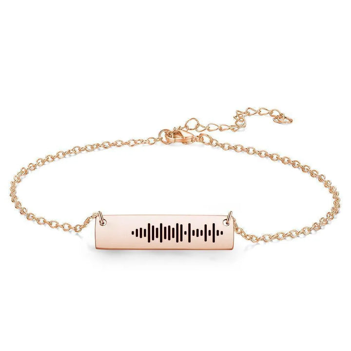 Custom Music Code Bar Anklet - themiraclebrands.com