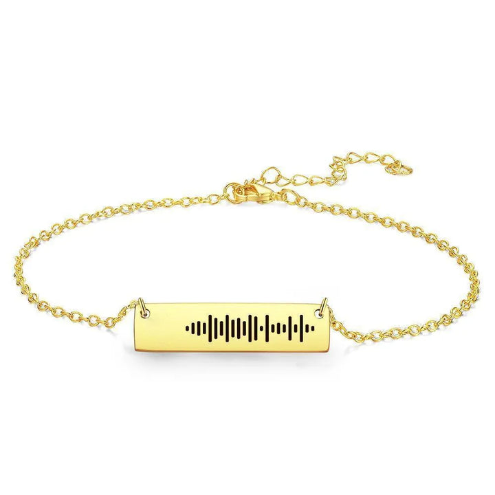 Custom Music Code Bar Anklet - themiraclebrands.com