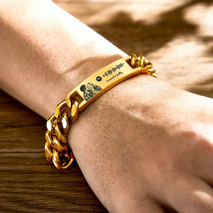 Custom Spotify Code Photo Bracelet - themiraclebrands.com