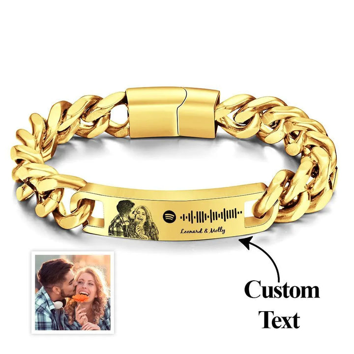 Custom Spotify Code Photo Bracelet - themiraclebrands.com