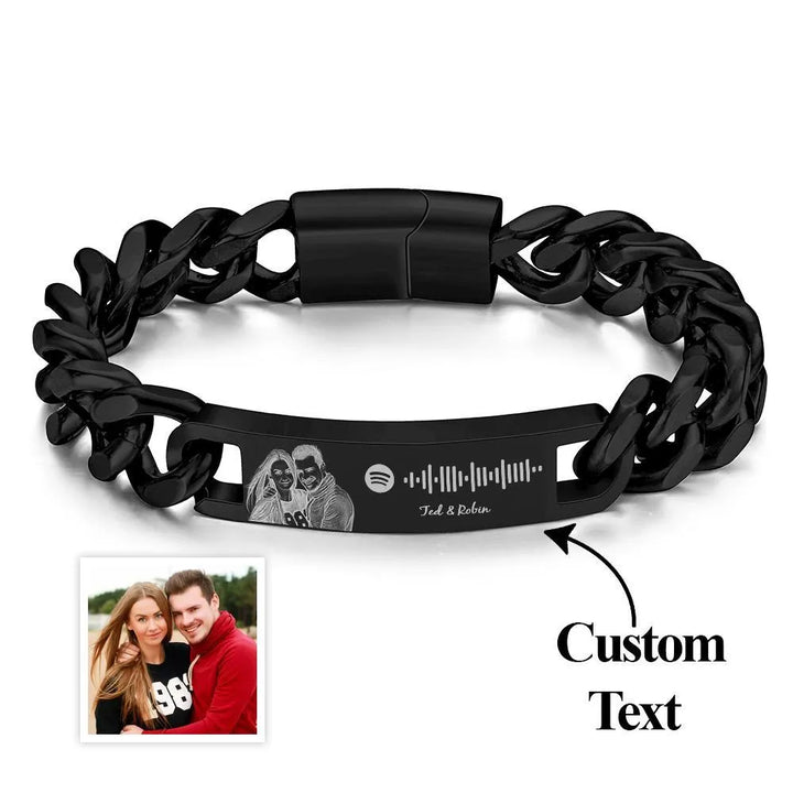 Custom Spotify Code Photo Bracelet - themiraclebrands.com