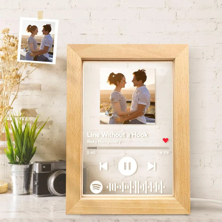 Custom Spotify Code Picture Frame Night Light - themiraclebrands.com