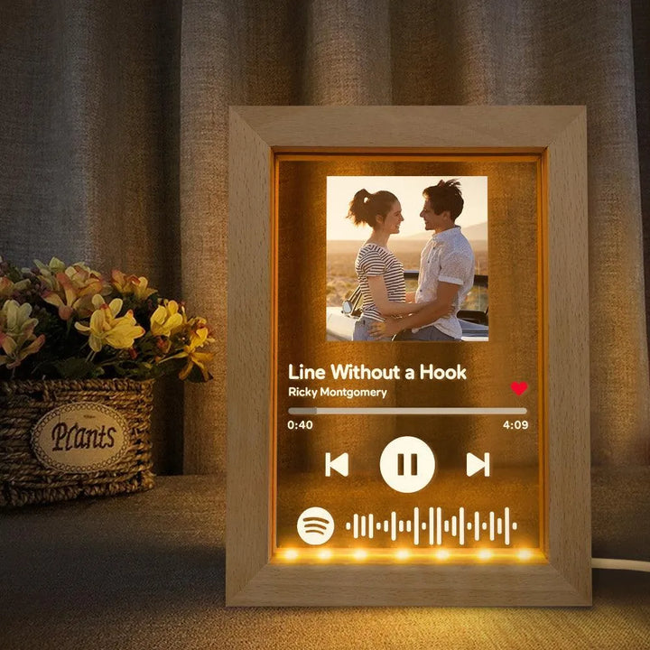 Custom Spotify Code Picture Frame Night Light - themiraclebrands.com