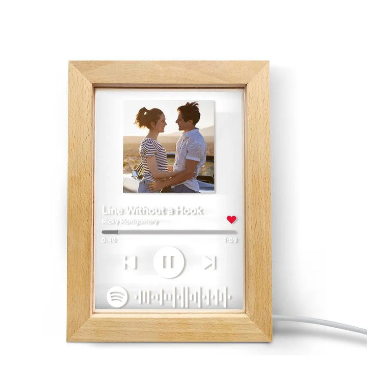 Custom Spotify Code Picture Frame Night Light - themiraclebrands.com