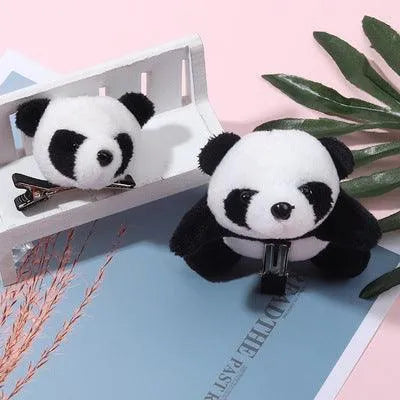 Cute Fat Pierced Panda Headband - Korean Style Plush Panda Doll Brooch - themiraclebrands.com