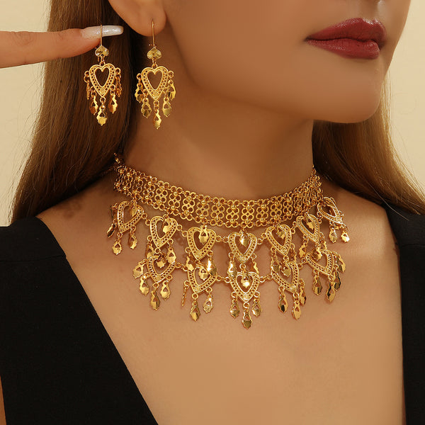 Retro Heart Jewelry Set – 3pcs