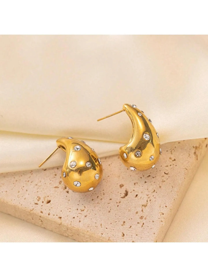 Diamond studded colorful elegant women's earrings - themiraclebrands.com