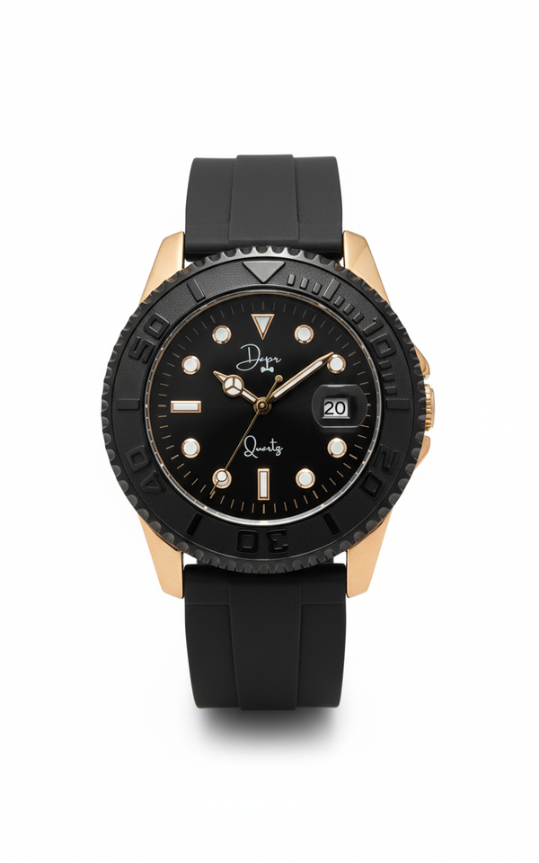 Minimalist Quartz Men's Watch - The Dark Night by Dapr