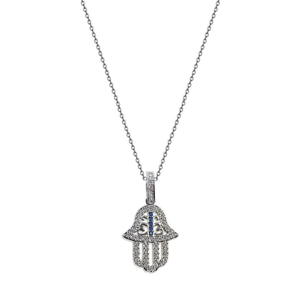 Blessing Hamsa Hand Necklace – Zirconia Stainless Steel