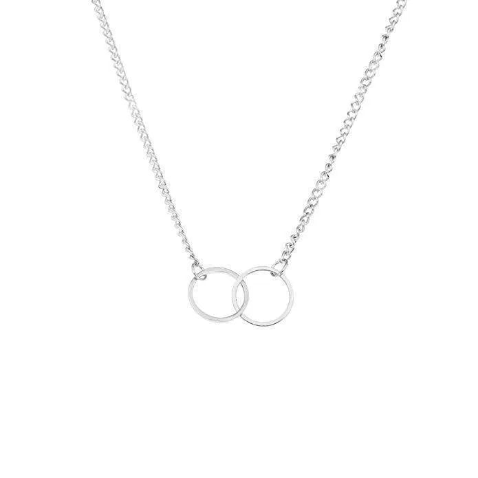 Fashionable Double Circle Necklace - themiraclebrands.com