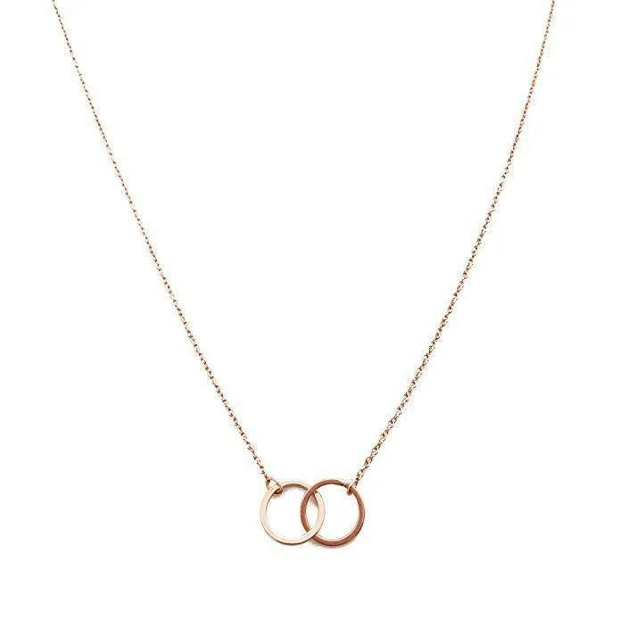 Fashionable Double Circle Necklace - themiraclebrands.com